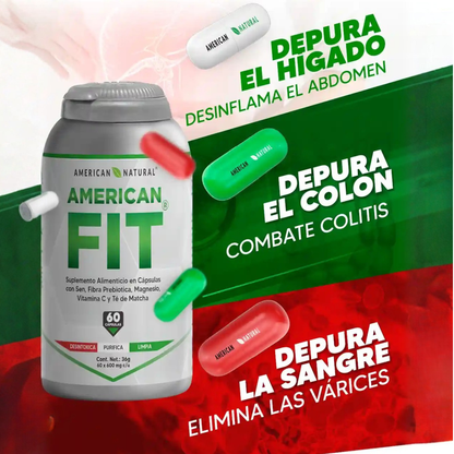 American FIT (60 Capsulas) – Adelgazante + Anti Ansiedad